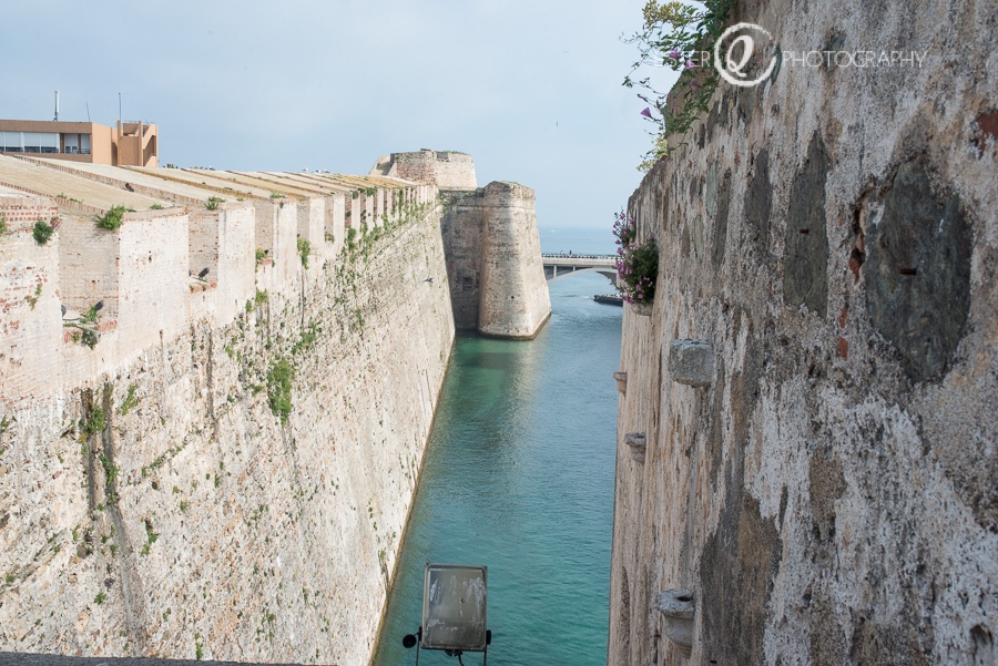 Vista panorámica desde la cubierta de las murallas reales de Ceuta